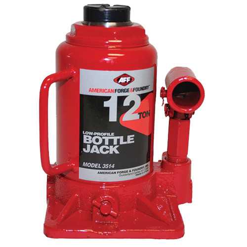 American Forge & Foundry 12-Ton Short Body Bottle Jack (3514) by JB Tools