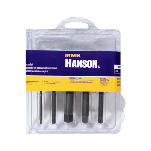 Irwin Hanson 5-Piece Spiral Flute Screw Extractor Set (53535)