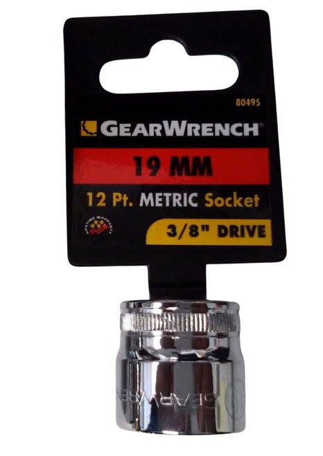 Gearwrench 3/8" Drive 12 Pt Socket 19mm (80495)