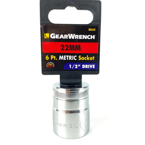 Gearwrench 1/2" Drive 6 Pt Metric Socket 22mm (80634)