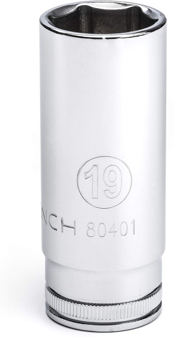 Gearwrench 3/8" Drive 6 Pt Deep Metric Socket 19mm (80401)