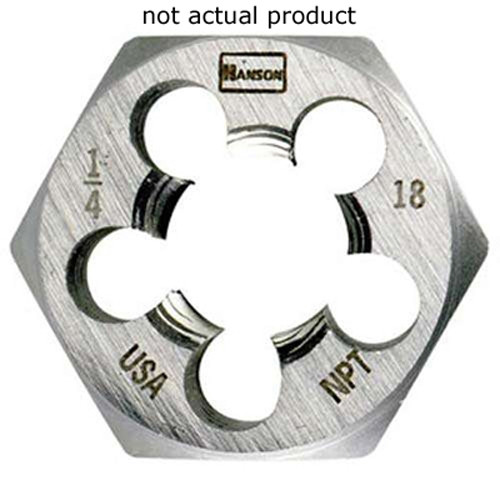 Irwin 6703 HCS Hex Die 1/4 - 18 NPT, 1" Across