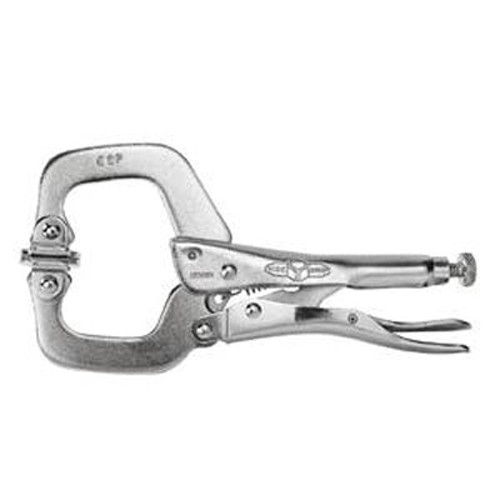 Irwin Vise Grip 6SP Locking C-Clamp Pliers, Swivel Pads, 6" Long