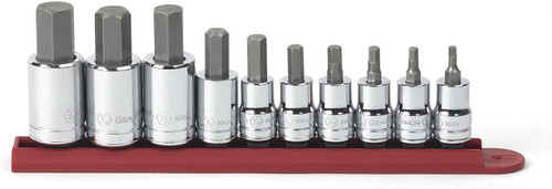 Gearwrench 10 Pc 3/8" - 1/2" Drive SAE Hex Bit Socket Set (80579)