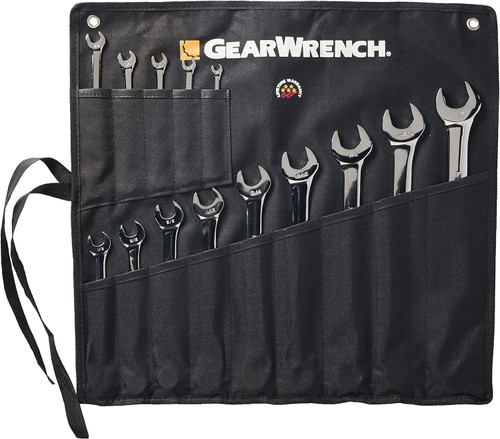 Gearwrench 81924 Double Box Ratcheting Socketing Wrench Set 14 piece 6 Point Full Polish SAE