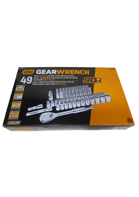 Gearwrench 80701 49 piece 1/2" Drive 12 point Socket Set