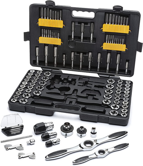 Gearwrench 82812 114 delar stor dubbelbox Spärrhylsnyckel Tap and Die Set