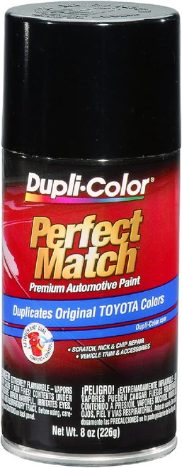 Duplicolor bty1566 تطابق مثالي لطلاء السيارات، تويوتا أسود معدني، علبة رذاذ 8 أونصة