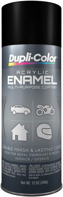 Dupli-Color 12oz Flat Black Acrylic Enamel Spray Paint (DA1605)