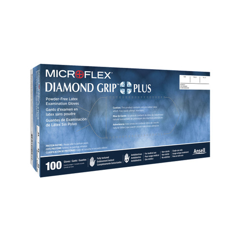 Microflex DGP-350L Diamond Grip Plus Powder Free Gloves - Large