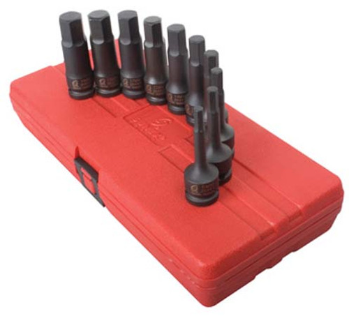 Sunex 2639 1/2" Dr. 10 Pc. Metric Impact Hex Driver Set