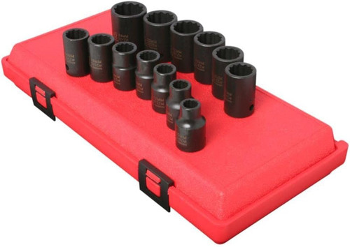 Sunex 2679 1/2" Dr. 12 Pt. 13 Pc. Metric Impact Socket Set