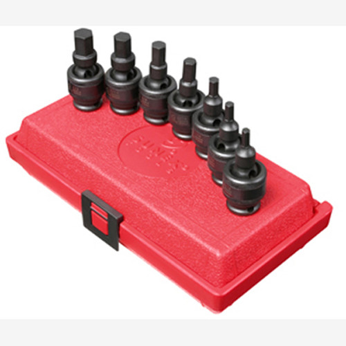 Sunex 3658 3/8" Dr. 7 Pc. SAE Universal Hex Impact Socket Set