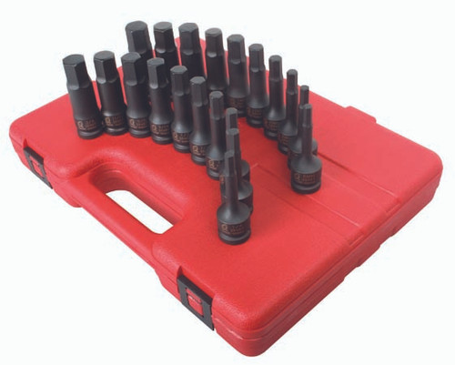 Sunex 1/2" Dr. 20 Pc. SAE & Metric Master Impact Hex Driver Set (2637)