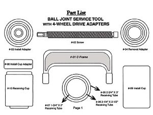 Astro Pneumatic C-Clamp Ball Joint Service Tool for Cars & Trucks (7897-01)