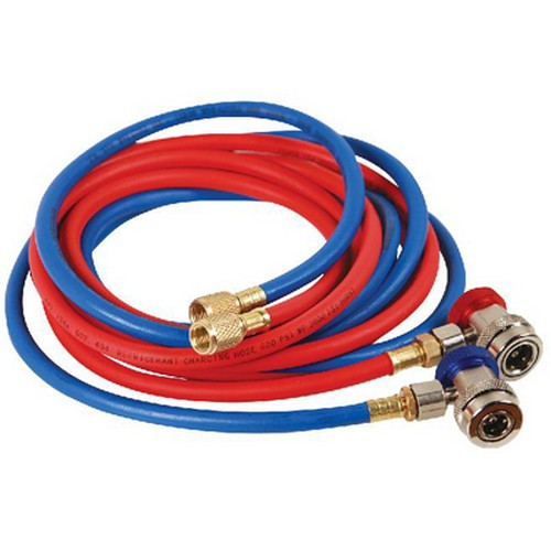 FJC 6448 Red and Blue 10-Foot Hoses with Manual Couplers