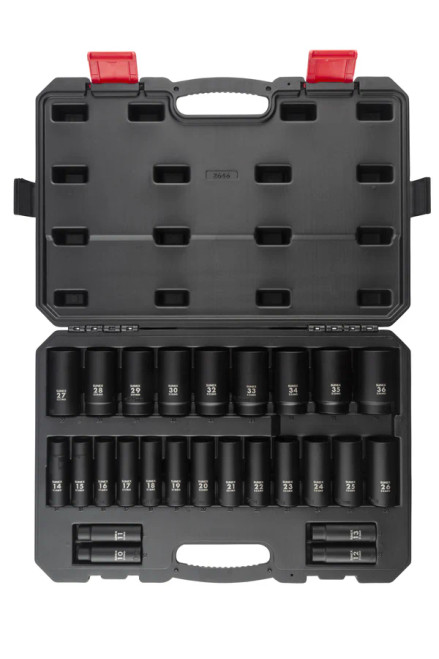 Sunex 1/2" Dr. 26 Pc. Metric Deep Impact Socket Set (2646)