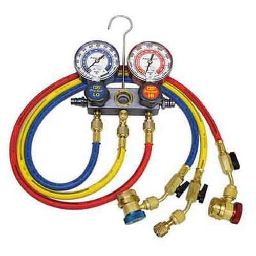 CPS Products MA1234 R-134a Gauges, 6ft Ball Valve Hoses & Manual ...