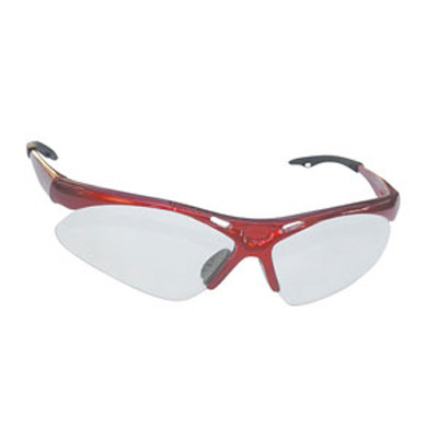 SAS Safety 540-0000 Diamondback Safety Glasses - Red Frame