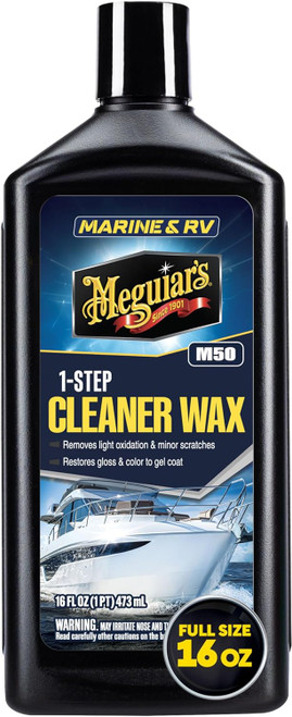 Meguiar's Boat & RV Cleaner Wax Liquid 16 Oz (M5016)