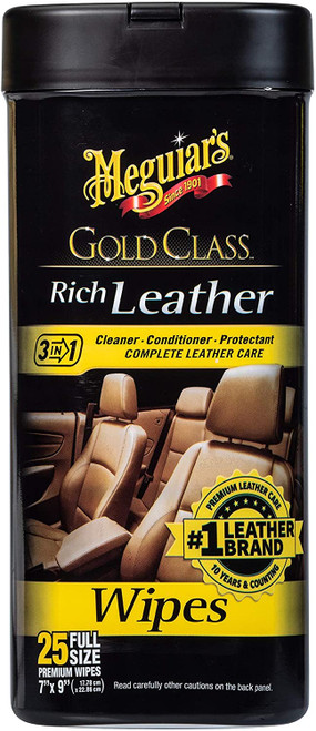 Meguiars G10900 Gold Class Rich Leather Wipes