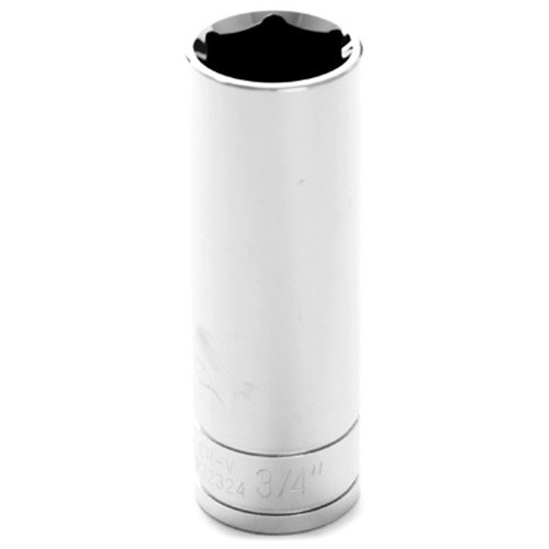 Performance Tool W32324 Chrome Socket, 1/2" Drive, 3/4", 6 Point, Deep