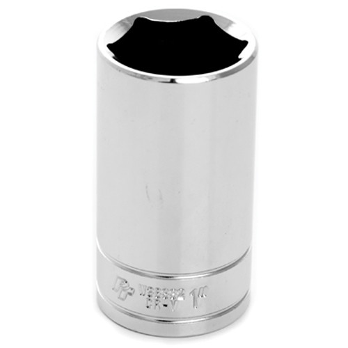 Performance Tool W38332 Chrome Socket, 3/8" Drive, 1", 6 Point, Deep