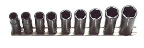 H.B. Products TSMD3809B 9 Piece 3/8" Drive Deep Metric Turbo Socket Set