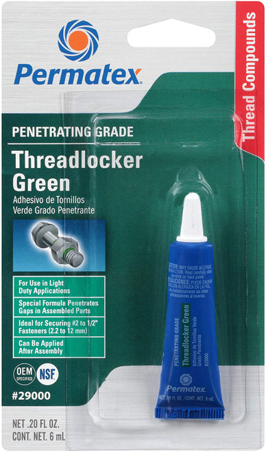 Permatex 29000 Penetrate Threadlocker Green - Each