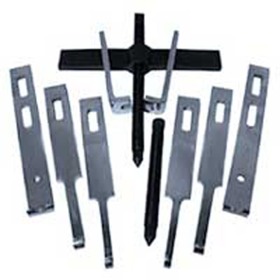 V8 Tools 4210 Straight Bar Puller Set, 10 Ton Capacity, Four Sets Of Jaws, 2 Forcing Screws, 2 Way Crossarm