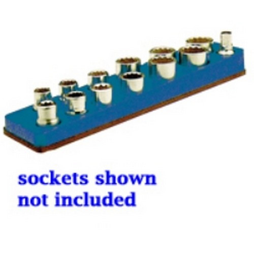 Mechanics Time Saver 711 3/8 in. Drive Magnetic Blue Socket Holder   5.5-22mm