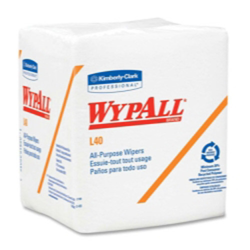 Kimberly Clark 5701 Wypall L40 Quarterfold Wipers, White