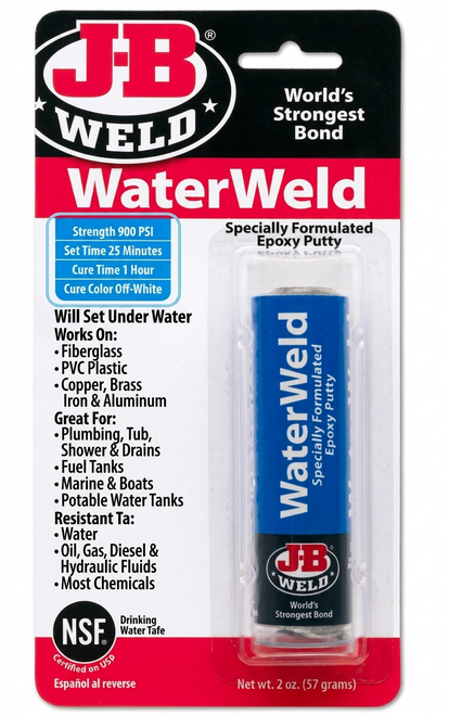 JB Weld 8277 Waterweld Epoxy Putty 2 Oz. Interior/Exterior