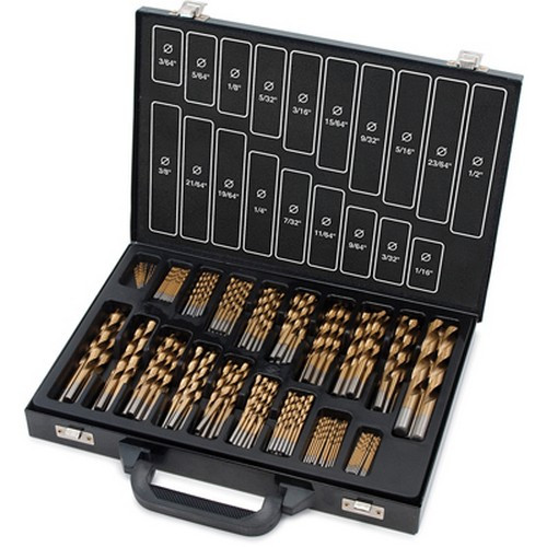 Titan Tools Titanium Coated Drill Bit Set 170-Piece 3/64" to 1/2" (11170)