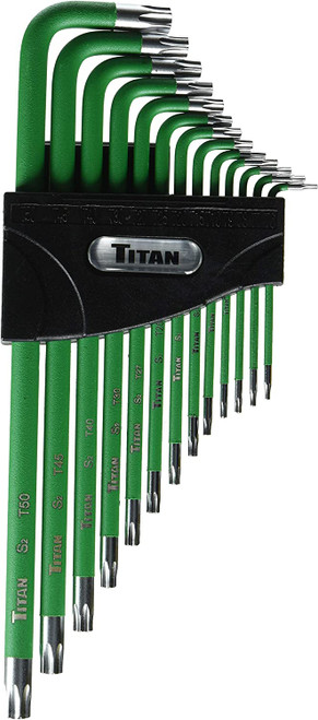 Titan Tools 12715 Torx sleutelsleutelset T6 t/m T50 13 delig extra lang