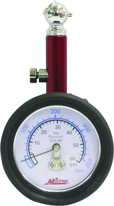 Milton S-932 Dial Tire Gauge, 0-60 PSI - 2 lb increments