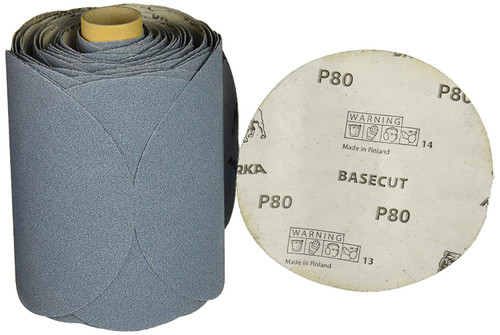 Mirka Abrasives 22-314-080 5" Basecut PSA Linkroll P80
