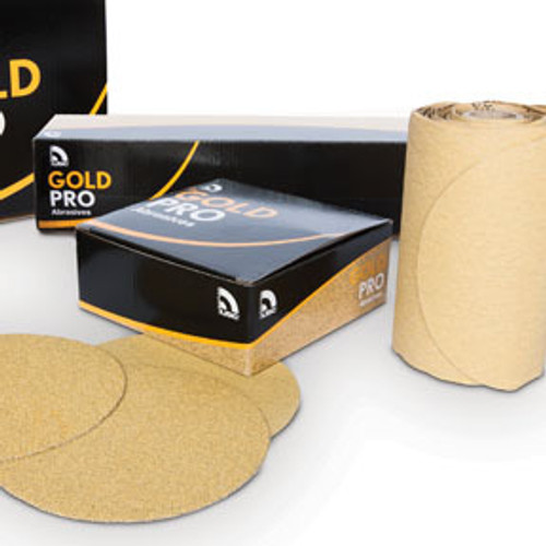 US Chemical And Plastics 6" Velcro Sanding Discs Gold 50-Pack 220-Grit (82411)