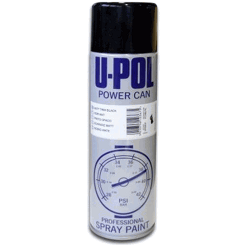 U-POL Products 16Oz Power Can Spray Primer Gloss Black Fast Drying (UP0803)