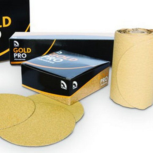 U. S. Chemical & Plastics 80606 6" PSA P080 Gold Paper Roll