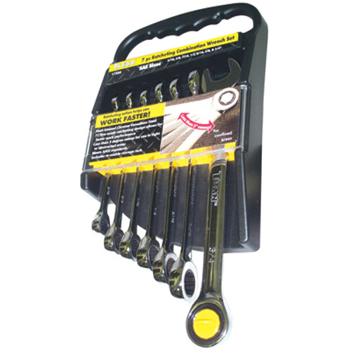 Titan Tools 17350 juego de llaves de trinquete combinadas 7 piezas sae