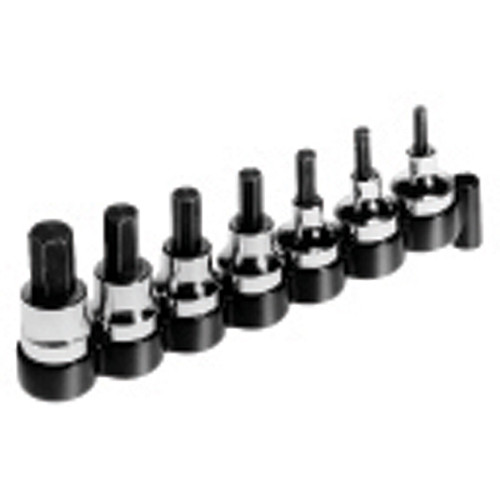 Lisle 13600 Hex Bit Socket Set, 7 Piece, 1/8" to 3/8"