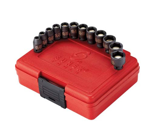 Sunex Tools 1822 12 Pc 1/4" Drive Metric Magnetic Impact Socket Set