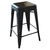 AmeriHome bs24blkset loft czarny 24-calowy metalowy stołek barowy - 4 sztuki