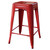 AmeriHome Loft 24-inch Red Metal Bar Stools, Set of 4 (BS24REDSET)