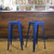 AmeriHome Loft Blue Metal Bar Stool Set of 2 (BS030BL2PK)