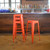 AmeriHome Loft Orange Metal Bar Stool Set of 4 (BS030ORNGSET)