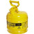 Justrite 7120200 Yellow Metal Safety Can, Type 1, Two Gallon Capacity, for Diesel Fuel and Other Flammable Liquids