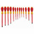 Wiha 32094 Slotted and Phillips Insulated Screwdriver Set, 1000 Volt, 13 Piece