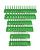 Hansen Global 92001 6τμχ Metric SAE Socket Holder Set 1/4", 3/8" και 1/2", Πράσινο
